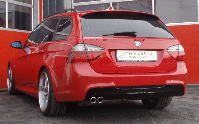 FRIEDRICH Sportauspuff / Anlage 70mm Edelstahl für: BMW 325i/xi, 330i/xi - E90,E91 / 3.07-12 / 160,190 kW (N53)  |  Endrohr-Typen: alle / auch passend für M-Paket