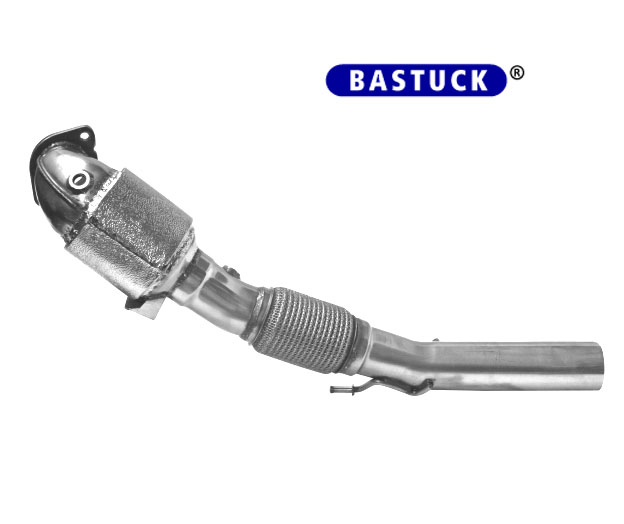 BASTUCK Downpipe 76mm mit Sport-Kat. 200 cpsi für: FORD Focus RS - DYB  / 2.3T - 257 kW / mit Integral-Isolierung / mit CH-Gutachten