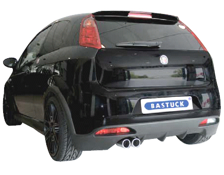BASTUCK Sportauspuff / ESD für: FIAT Punto - 199 / 1.4, 1.4TB, JTD, Abarth / 58-132 kW | Endrohre: 2x 76 rund, eingerollt