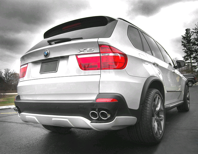 EISENMANN Sportauspuff / Duplex-ESD für: BMW X5 3.0d - E70 / 173 kW | Endrohre: 4x 80mm rund, schräg