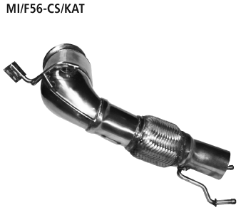 BASTUCK Downpipe 70mm mit Sport-Kat. 200 cpsi für: MINI Cooper S + JCW - F56 / 2.0T - 141,170 kW