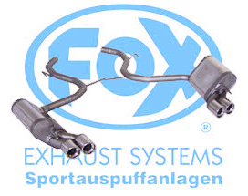 FOX Sportauspuff / Duplex-Anlage ab Kat. für: MERCEDES  S-Class Coupé - W215 /  CL500 - 220,225 kW |  Endrohr-Typ:  4x 76 rund |  Hinweise: S,13
