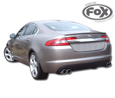 FOX Sportauspuff / Duplex-ESD für: JAGUAR XF 2.7D - 152 kW |  mit 2 ESD  4x 90 rund |  Hinweise: S,16