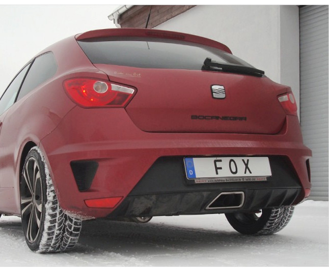 FOX Sportauspuff / Anlage ab Kat. für: SEAT Ibiza Cupra - 6J / 1.4TSI - 132 kW  |  Endrohr-Typ: ohne, gleich wie original |  Hinweise: S