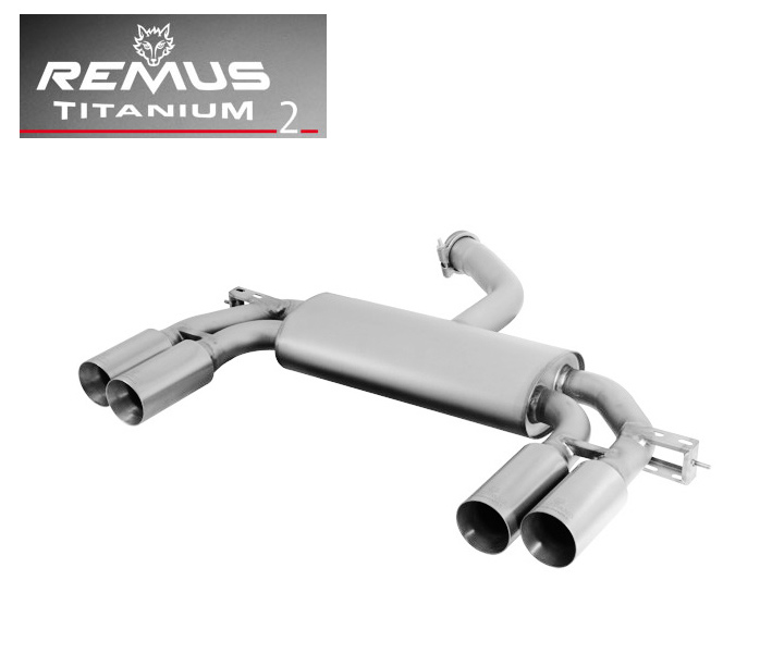 REMUS Sportauspuff Titanium / Duplex-ESD für: VW Scirocco / 2.0TSI - 147 kW | Endrohre 4x 84 mm / für Motor: CAWB