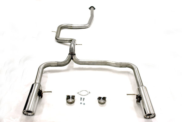 SIMONS Sportauspuff Edelstahl / Duplex-Anlage 63,5mm ab Kat. für: VOLVO V70 - 2WD / 2007- /  1.6D, 2.0D, 2.4D, D3, D5  | Endrohr: 2x 100 rund / auch für R-Design passend