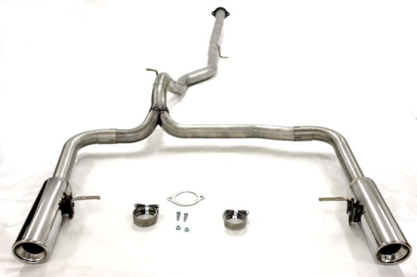 SIMONS Sportauspuff Edelstahl / Duplex-Anlage 63,5mm ab Kat. für: VOLVO V70 - 4WD / 2008- /  1.6D, 2.0D, 2.4D, D3, D5  | Endrohr: 2x 100 rund / auch für R-Design passend