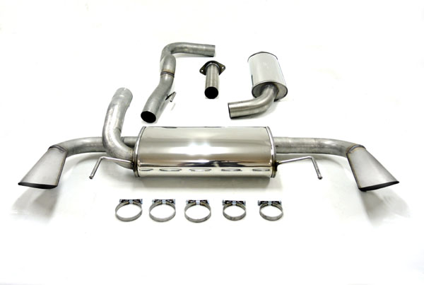 SIMONS Sportauspuff Edelstahl / Duplex-Anlage 76mm ab Kat. für: OPEL Astra J OPC / 2.0T - 206 kW (Euro 5) | Endrohr: spezial, Optik bleibt original