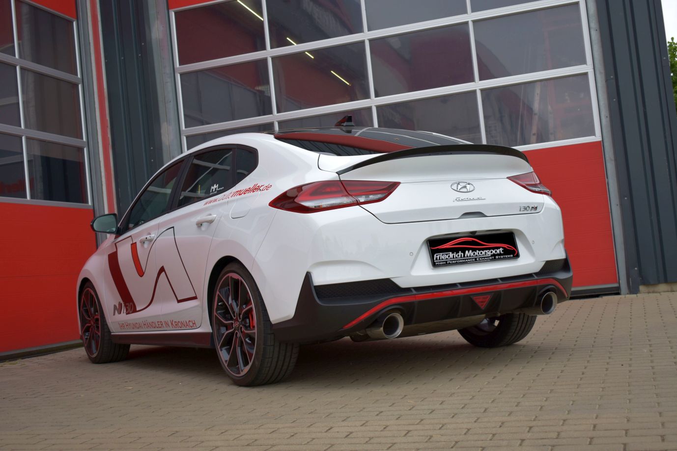 FRIEDRICH Sportauspuff / Duplex-Anlage 90mm Edelstahl ab Kat. für: HYUNDAI i30 Fastback N Performance / 2.0T - 202 kW, ohne OPF  |  Endrohr-Typ: alle / orig. Klappensteuerung kann weiterverwendet werden