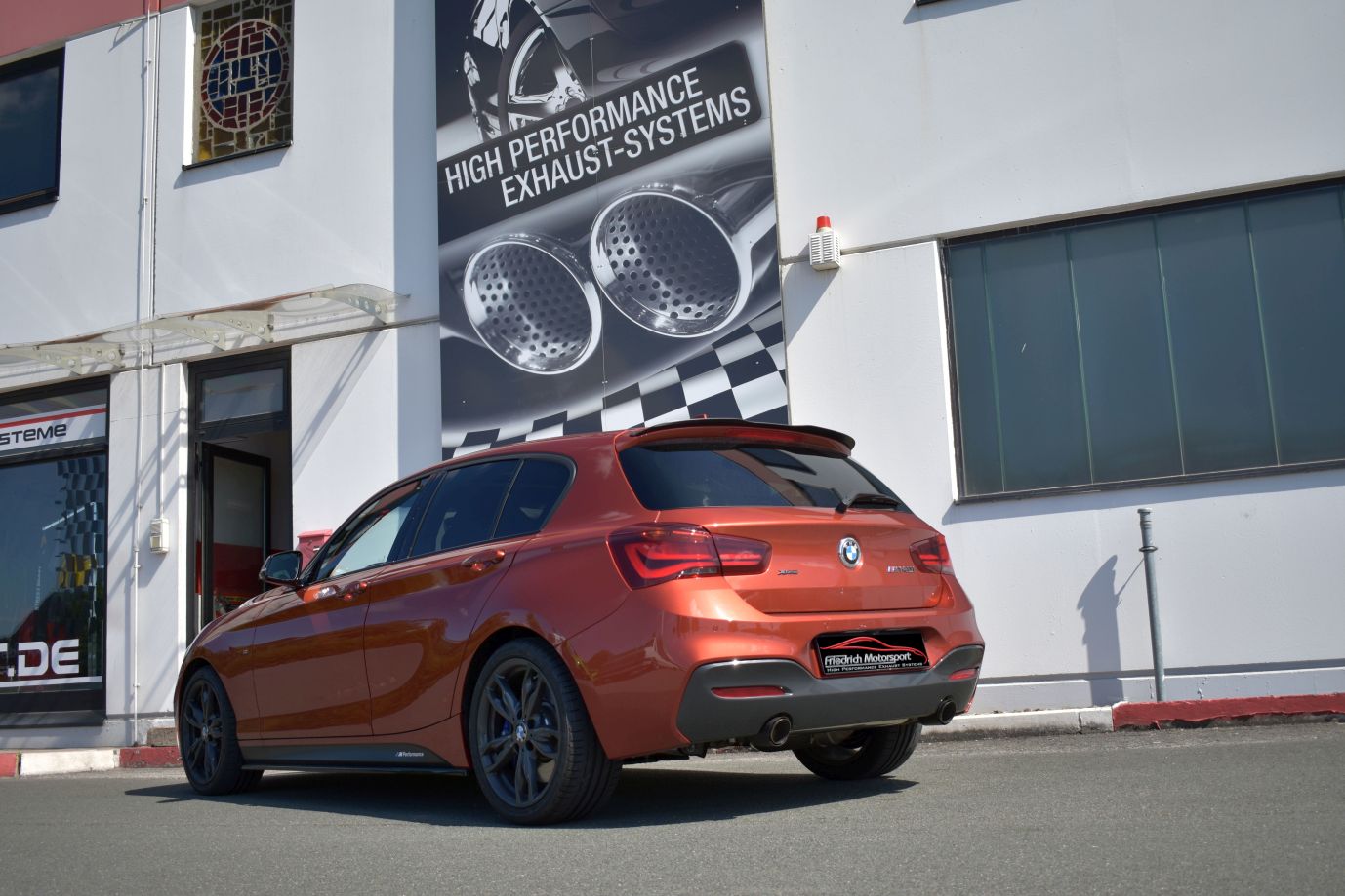 FRIEDRICH Sportauspuff / Duplex-Anlage 90mm Edelstahl ab Kat./OPF für: BMW M140i, M140ix - F20,F21 / 3.0T - 250 kW, mit OPF |  Endrohr-Typen: alle | Hinweis: mit Klappe wie orig.