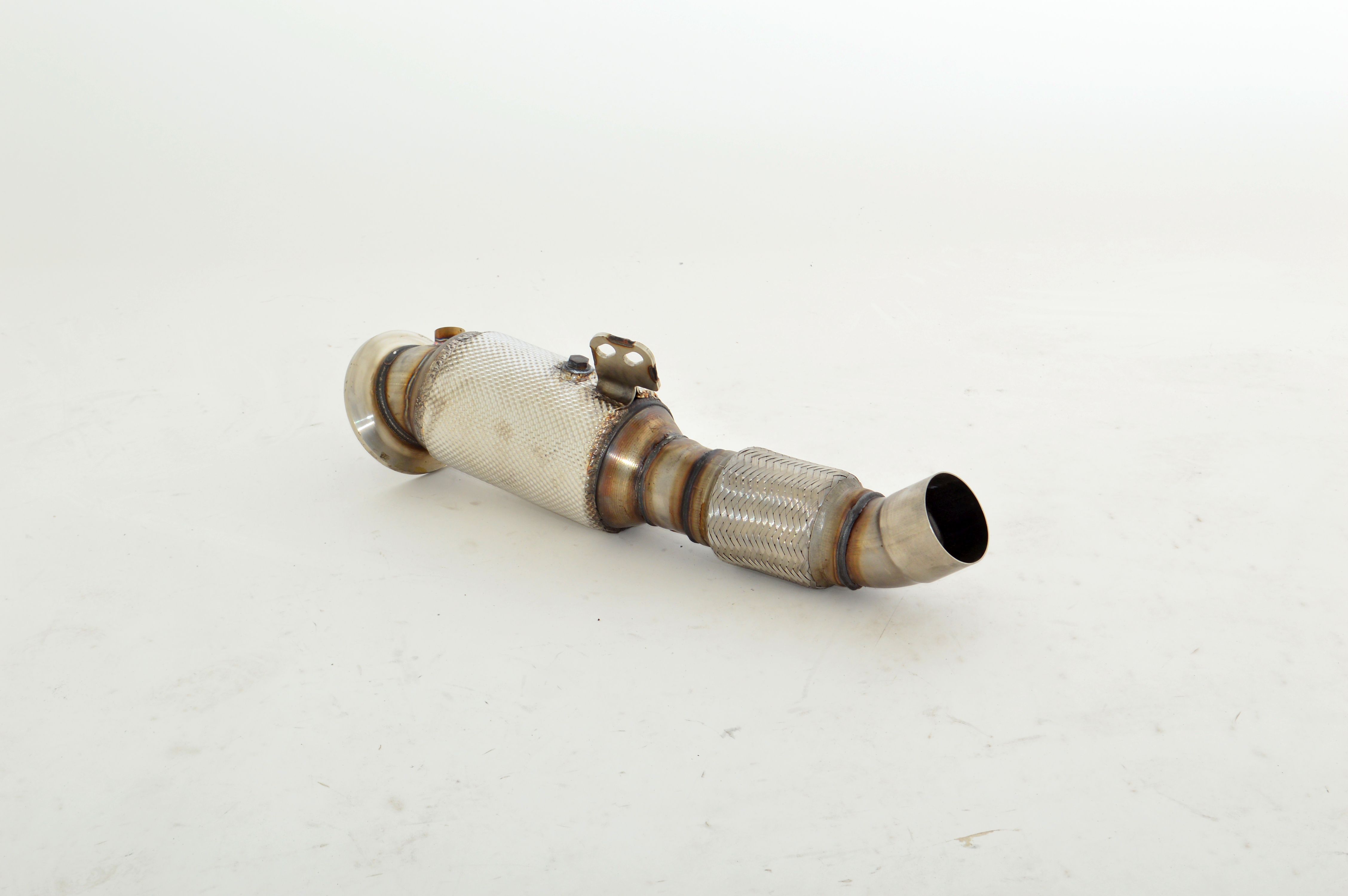 FRIEDRICH Downpipe 90mm mit Sport-Kat. für: BMW 340i,340ix - F30,F31 /  3.0T - 240,265 kW /  Edelstahl - mit HJS Sport-Kat. 300cpsi / Euro-6 Norm