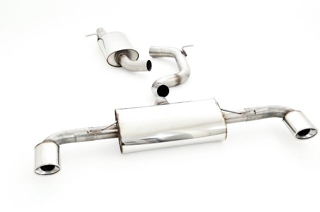 FRIEDRICH Sportauspuff / Duplex-Anlage 70mm Edelstahl für: AUDI TT Quattro - 8J / V6 3.2 - 184 kW |  Endrohr-Typen: alle / auch für Abt-Heckschürze (8J0800103) lieferbar, bitte bei Bestellung mit angeben