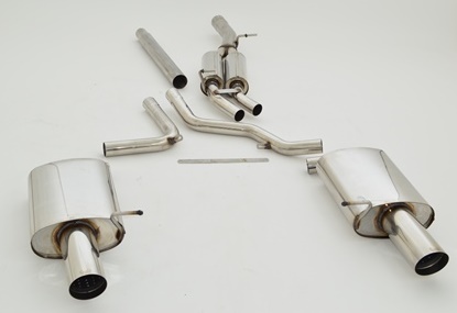 FRIEDRICH Sportauspuff / Duplex-Anlage 70mm Edelstahl für: AUDI A4 - B6, Lim.,Avant / 1.8T - 110,120,140 kW |  Endrohr-Typen: alle
