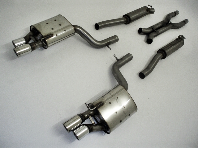 FRIEDRICH Sportauspuff / Duplex-Anlage 70mm Edelstahl für: AUDI S4 - B6 / 4.2 - 253 kW |  Endrohr-Typen: alle