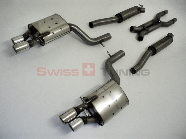 FRIEDRICH Sportauspuff / Duplex-Anlage 70mm Edelstahl für: AUDI S4 - B7 / 4.2 - 253 kW |  Endrohr-Typen: alle