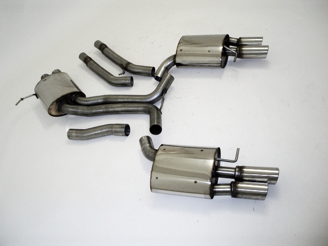 FRIEDRICH Sportauspuff / Duplex-Anlage 70mm Edelstahl für: AUDI S5 V8 4.2 - 260 kW |  Endrohr-Typen: alle