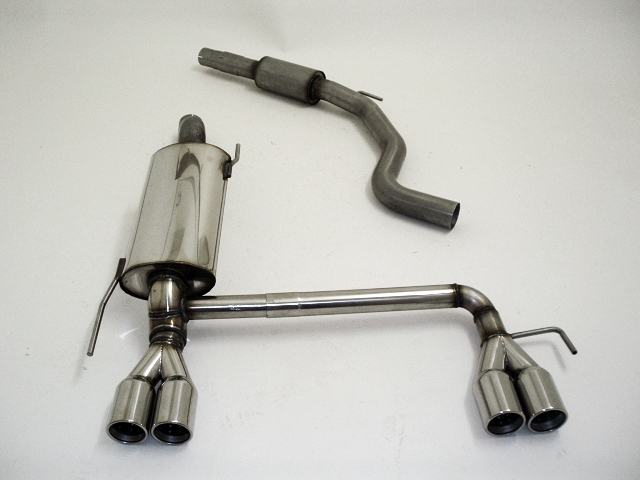 FRIEDRICH Sportauspuff / Duplex-Anlage 70mm Edelstahl für: OPEL Corsa D GSI - 110kW |  Endrohr-Typen: alle