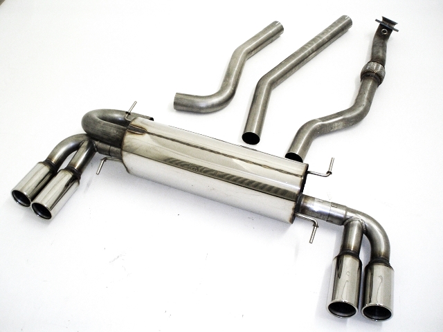 FRIEDRICH Sportauspuff / Duplex-Anlage 70mm Edelstahl für: OPEL GT 2.0 Turbo - 194 kW |  Endrohr-Typen: alle | Hinweise: ohne VSD