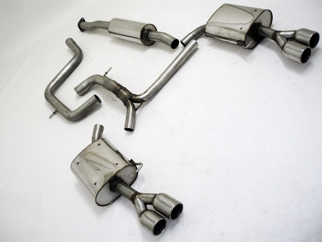FRIEDRICH Sportauspuff / Duplex-Anlage 70mm Edelstahl für: FORD Mondeo - BA7 / 2.0T Eco-Boost - 149,176 kW |  Endrohr-Typen: alle | Hinweise: 70mm Rohrführung