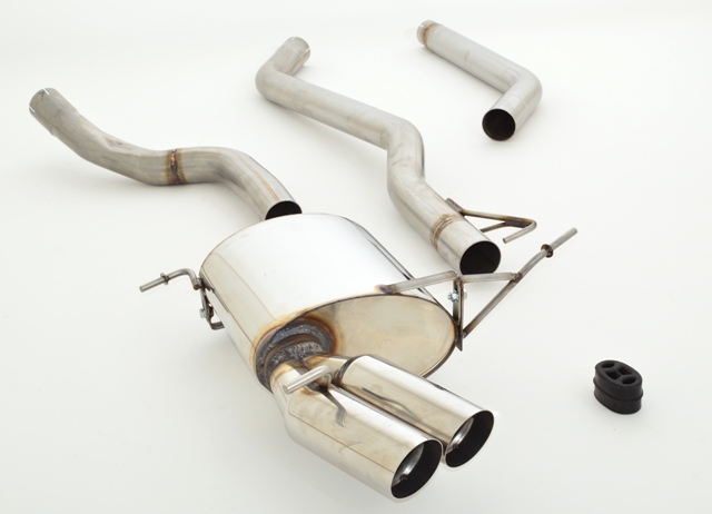 FRIEDRICH Sportauspuff / Anlage 70mm Edelstahl für: BMW 316d,318d,320d - E90,E91 /  2005-6.12 / 85,90,105,110,120,130 kW  |  Endrohr-Typen: alle / auch passend für M-Paket