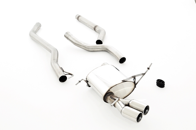 FRIEDRICH Sportauspuff / Anlage 70mm Edelstahl für: BMW 316d,318d,320d - E92 / 2005-6.12 /  85,90,105,110,120,130 kW  |  Endrohr-Typen: alle / auch passend für M-Paket
