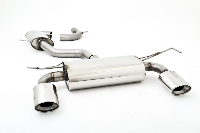 FRIEDRICH Sportauspuff / Duplex-Anlage 70mm Edelstahl für: VW Golf 6 / 1.4TSI, 1.8TSI  / 90,118 kW |  Endrohr-Typen: alle | Hinweise: 70mm Rohrführung