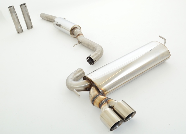FRIEDRICH Sportauspuff / Anlage 70mm Edelstahl für: SEAT Leon Allrad - 1M / 1.8Turbo, 2.8 V6 / 132,150 kW |  Endrohr-Typen: alle / mit Quer-ESD