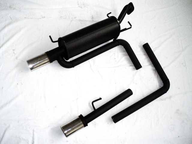 FRIEDRICH Sportauspuff / Duplex-ESD Stahl für: CHEVROLET Kalos / 2005- / 1.2,1.4,1.4 16V  / 53,61,69 kW | aluminisierter Stahl lackiert / Endrohr-Typen: alle