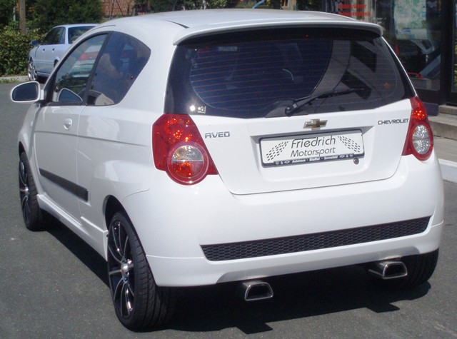 FRIEDRICH Sportauspuff / Duplex-ESD Stahl für: CHEVROLET Aveo - 3/5-Türen / 2008-11 / 1.2,1.4  / 62,74 kW | aluminisierter Stahl lackiert / Endrohr-Typen: alle
