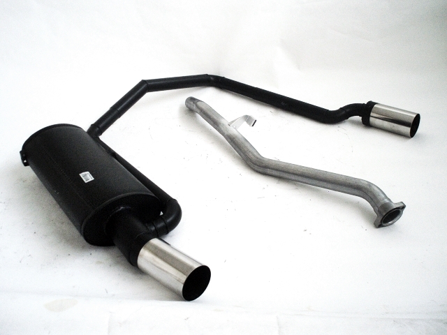 FRIEDRICH Sportauspuff / Duplex-ESD Stahl für: BMW E30 /  316i, 318i /  -85 kW | aluminisierter Stahl lackiert / Endrohr-Typen: alle