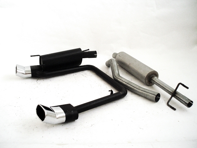 FRIEDRICH Sport-Auspuff / Duplex-Anlage 63,5mm Stahl für: OPEL Corsa C 1.0 12V,1.0Tp,1.2 16V,1.2Tp,1.3CDTI,1.4 16V,1.4Tp,1.7DI,1.7DTI 16V,1.7CDTI,1.8 16V / 43-92kW |  Endrohr-Typen: alle