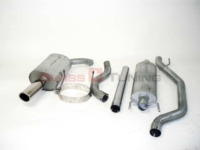 FRIEDRICH Sportauspuff / Anlage 63,5mm Stahl für: OPEL Vectra C GTS / 1.6, 1.8, 1.9CDTI, 2.0DTI,  2.2, 2.2DTI / 74-110 kW | Endrohr-Typen: alle | Hinweis: nicht für Russpartiklefilter