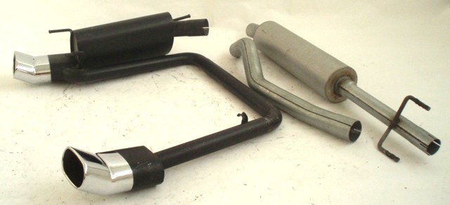 FRIEDRICH Sport-Auspuff / Duplex-Anlage 63,5mm Stahl für: OPEL Tigra Twin Top / 1.3CDTI,1.4Tp,1.8 / 51,66,92kW / | Endrohr-Typen: alle