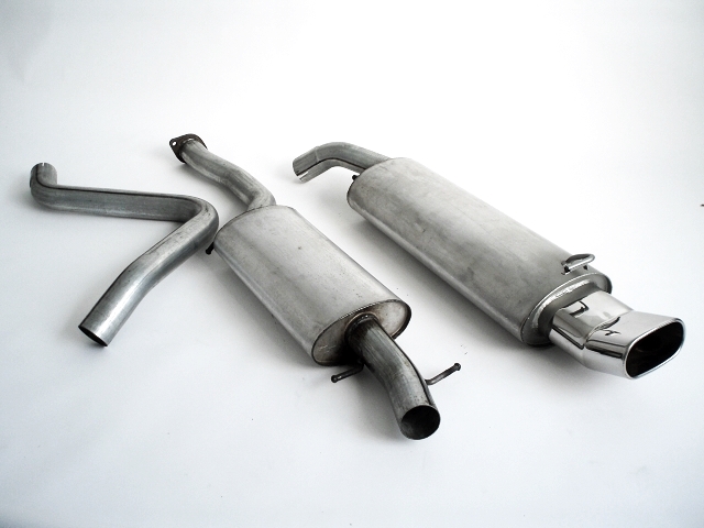 FRIEDRICH Sportauspuff / Anlage 63,5mm Stahl für: Ford Escort  / 90-10.92 / 1.3,1.4,1.6 - 2.0 16V RS 2000  / 44-110kW | Endrohr-Typen: alle