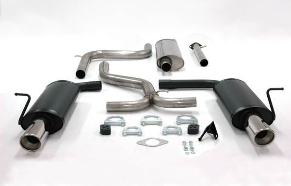 FRIEDRICH Sport-Auspuff / Duplex-Anlage 63,5mm Stahl für: Ford Mondeo Lim. / 2001-05 / 2.0TDDI, 2.0TDCI, 2.2TDCI / 66,85,96,114 kW  | Endrohr-Typen: alle / Anlage mit 2 ESD