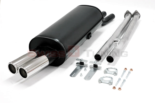 FRIEDRICH Sportauspuff / Anlage 63,5mm Stahl für: BMW E30 / 1987-92 / 320i,325i,325iX  / 95,125kW | Endrohr-Typen: alle