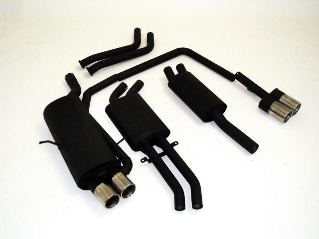 FRIEDRICH Sport-Auspuff / Duplex-Anlage 63,5mm Stahl für: BMW E46 / 320i,323i,328i  (98-2000)  110,125,142 kW | Endrohr-Typen: alle