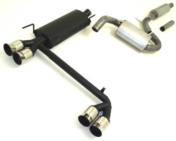 FRIEDRICH Sport-Auspuff / Duplex-Anlage 63,5mm Stahl für: VW Golf 3 VR6 - 128KW | Endrohr-Typen: alle