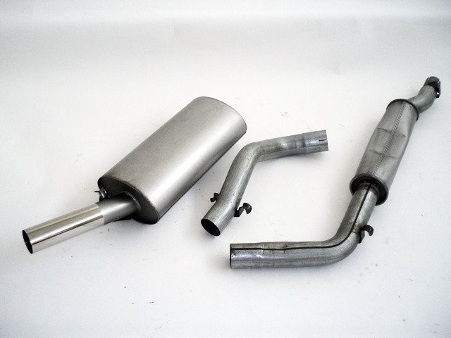 FRIEDRICH Sportauspuff / Anlage 63,5mm Stahl für: VW Scirocco I / 1.3, 1.5, 1.6 / 44-81 KW | Endrohr-Typen: alle