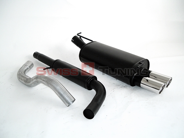 FRIEDRICH Sportauspuff / Anlage 63,5mm Stahl für: VW Golf 4 + New Beetle / 1.4 16V,1.6,1.8 20V,1.8T 20V,2.0,2.3 V5,1.9SDi,1.9TDI / 50-132KW | Endrohr-Typen: alle