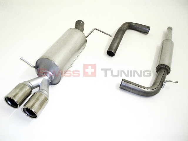 FRIEDRICH Sportauspuff / Anlage 63,5mm Stahl für: VW Polo - 9N3 / GTI 1.8 Turbo - 110 kW | aluminierter Stahl / Endrohr-Typen: alle