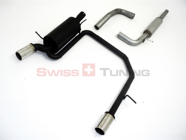 FRIEDRICH Sport-Auspuff / Duplex-Anlage 63,5mm Stahl für: VW Polo 9N / 1.2,1.4,1.4 16V,1.4 TDI,1.9TDI,1.9SDI / 40-96KW | Endrohr-Typen: alle