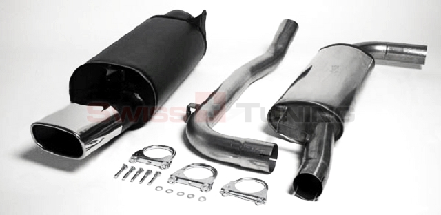 FRIEDRICH Sportauspuff / Anlage 63,5mm Chromstahl für: Volvo S40 + V40 'Phase 1'  / 1.6 16V, 1.8 16V, 2.0 16V / 77,85,103kW | Endrohr-Typen: alle