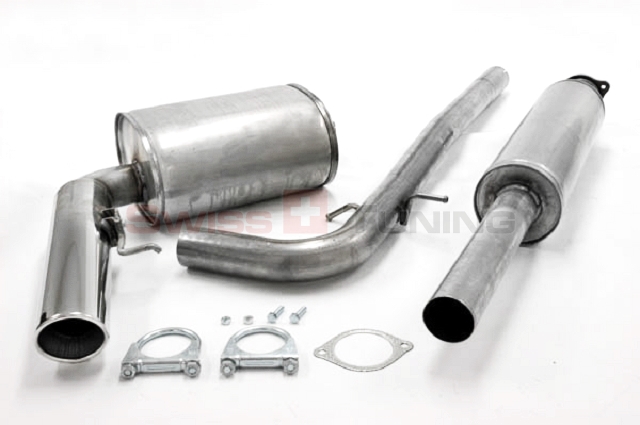 FRIEDRICH Sportauspuff / Anlage 63,5mm Chromstahl für: Volvo S60 / 2.4 / 103,125 kW | Endrohr-Typen: alle