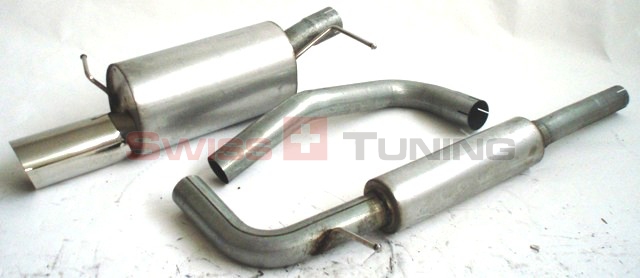 FRIEDRICH Sportauspuff / Anlage 63,5mm Stahl für: SKODA Fabia - 6Y / 1.0,1.2,1.4,1.4TDI,1.9SDi,1.9TDI,2.0  / 37-85 KW | Endrohr-Typen: alle