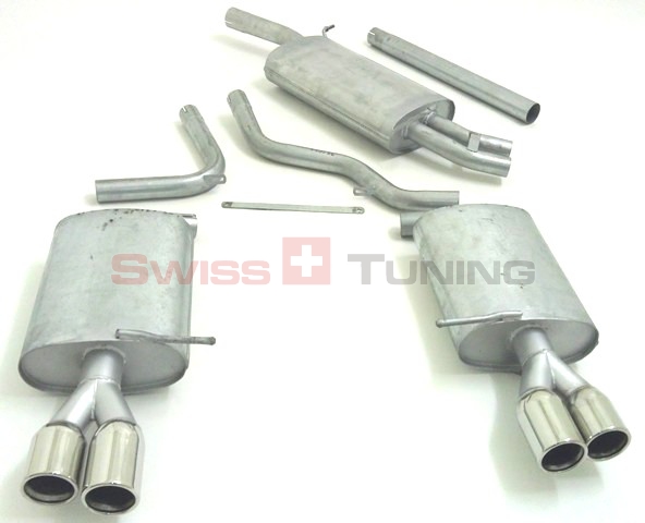 FRIEDRICH Sport-Auspuff / Duplex-Anlage 63,5mm Stahl für: SEAT Exeo - 3R, inkl. ST / 2.0TFSI  /  125,155 kW | Endrohr-Typen: alle