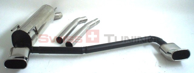 FRIEDRICH Sportauspuff / Duplex-ESD Edelstahl für: OPEL Omega B Lim. / 9.99- / 2.2 16V 106kW | Endrohr-Typen: alle