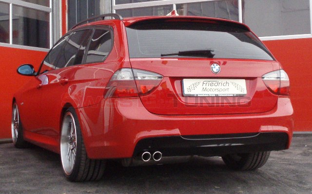 FRIEDRICH Sportauspuff / ESD Edelstahl für: BMW 325i,330i - E91 / 3.07-6.12 / 160,200kW |  Endrohr-Typen: alle / auch passend für M-Paket