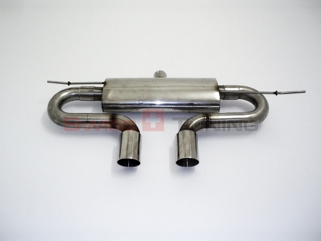 FRIEDRICH Sportauspuff / Duplex-ESD Edelstahl für: VW Golf 5 / 1.4, 1.4FSI, 1.4TSI, 1.6i, 1.6FSI, 1.9TDi, 2.0SDi, 2.0TDi, 2.0FSI  / 55-125 kW | Endrohr-Typen: 1x 90 od. 100 rund Li + Re / passend für original R32-Heckschürze