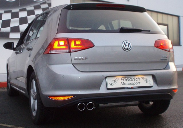 FRIEDRICH Sportauspuff / ESD Edelstahl für: VW Golf 7 / 1.6TDI - 77 kW |  Endrohr-Typen: alle